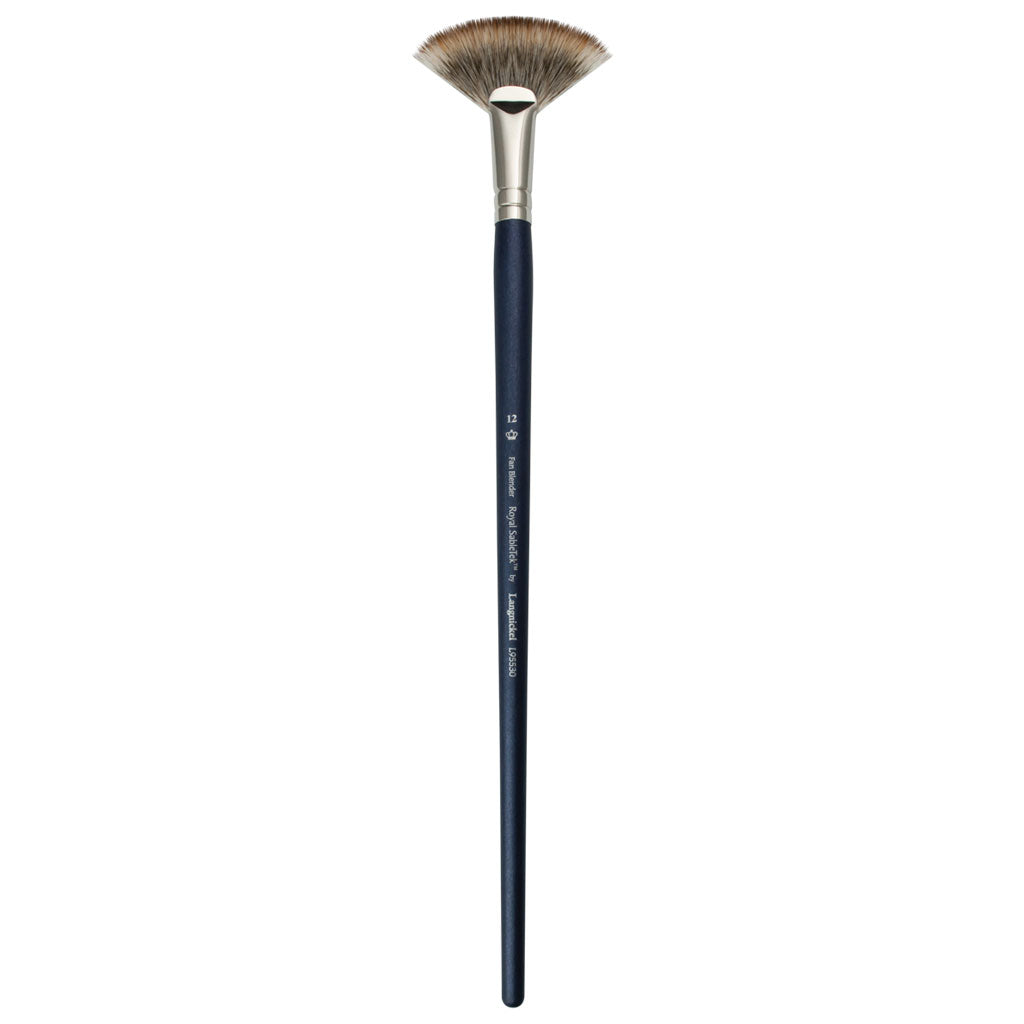 L95530-12 - Royal Sabletek Long Handle Fan Blender Brush - 12