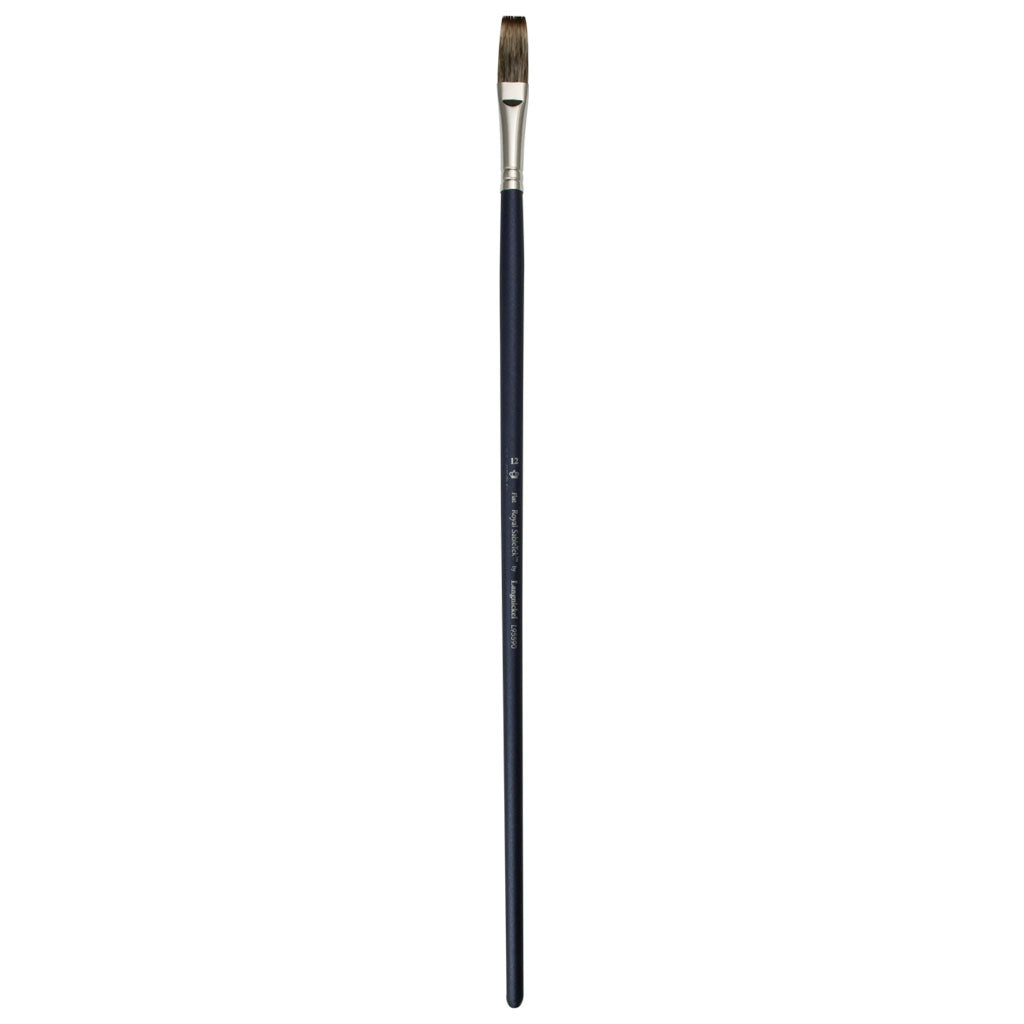 L95590-12 - Royal Sabletek Long Handle Flat Brush - 12