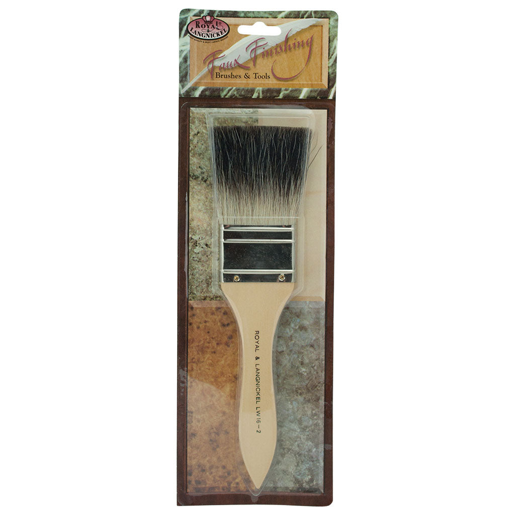 LW16-2" - Badger Softener Flat Handle Faux Finishing Brush - 2"