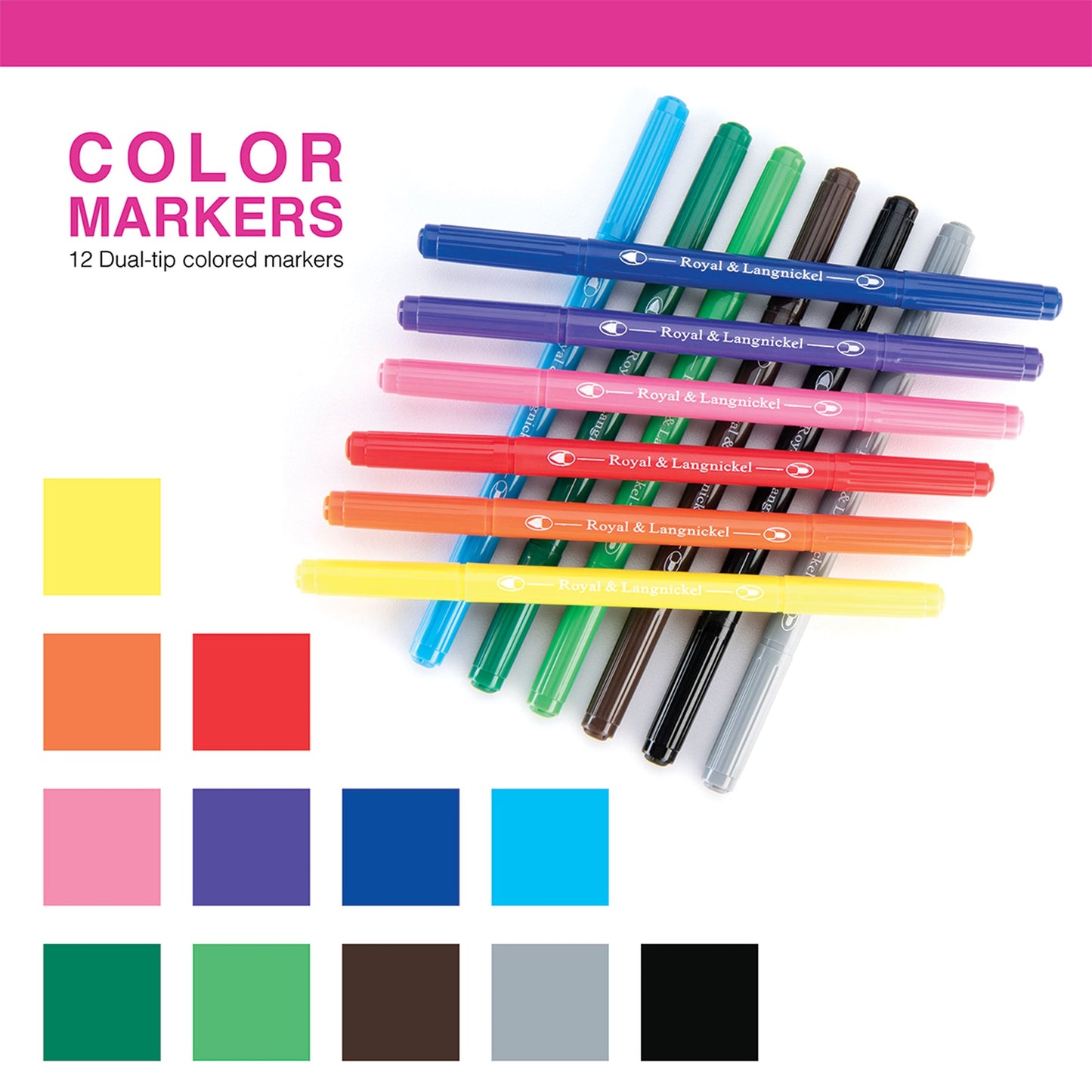 MARK-12 | Essentials™ 12pc Double-Tipped Color Markers