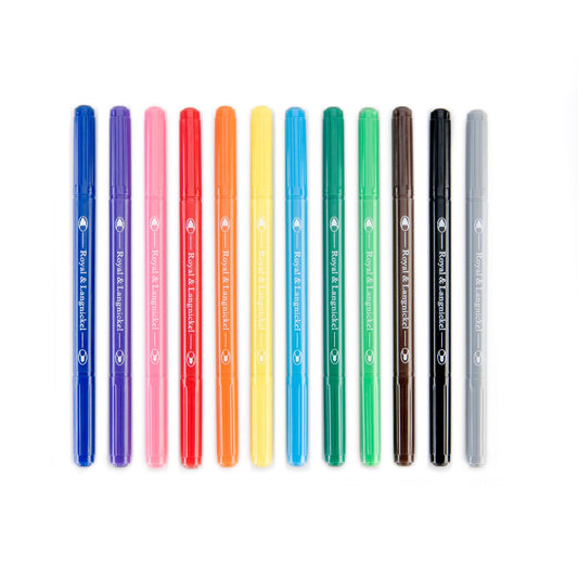 MARK-12 - Essentials™ 12pc Double-Tipped Color Markers