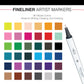 MARK-2103 | 36pc Fineliner Artist Markers