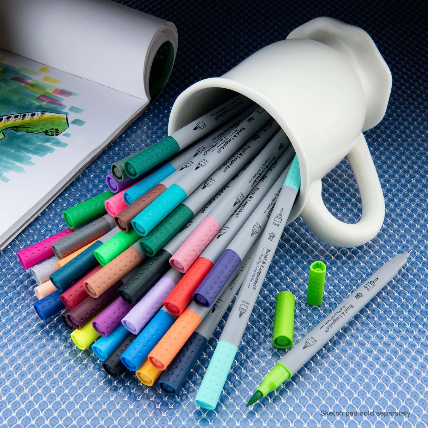MARK-2203 | 36pc Fineliner and Brush Dual-Tip Artist Markers