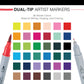 MARK-2203 | 36pc Fineliner and Brush Dual-Tip Artist Markers