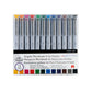 MARK-2301 - 12pc Graphic Microbrush Artist Markers packaging front