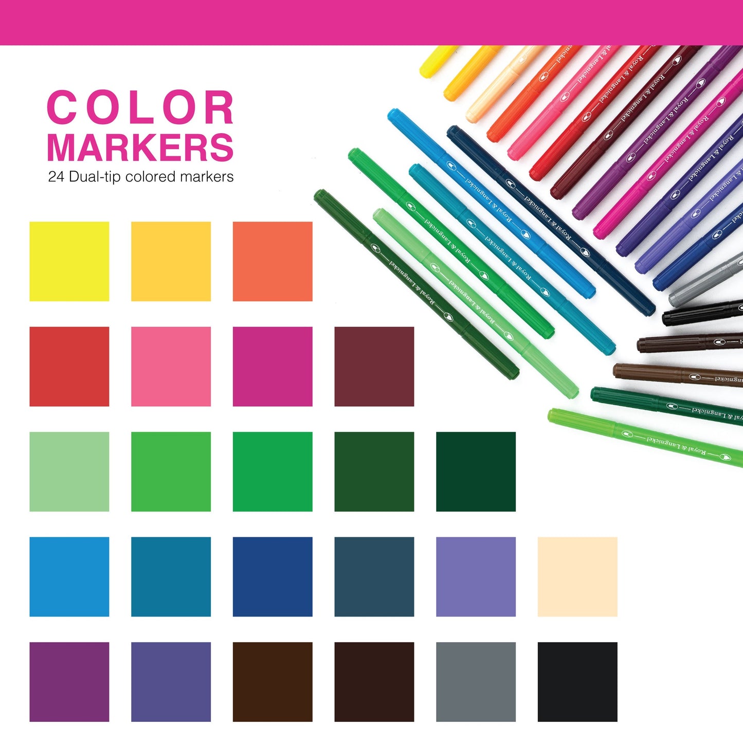 MARK-24 | Essentials™ 24pc Double-Tipped Color Markers