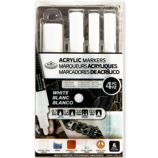 MARK-2702 | 4PC White Acrylic Paint Markers