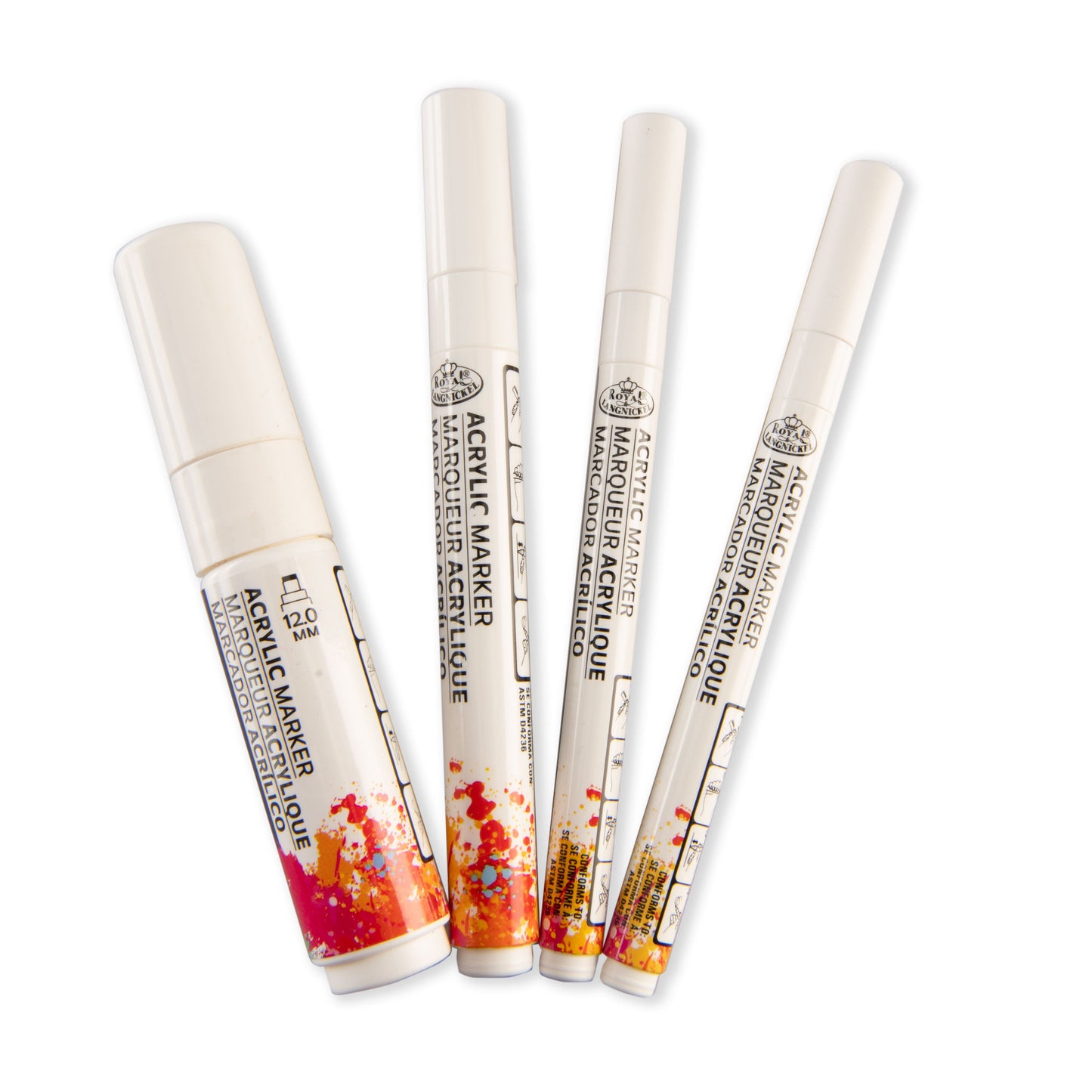 MARK-2702 | 4PC White Acrylic Paint Markers