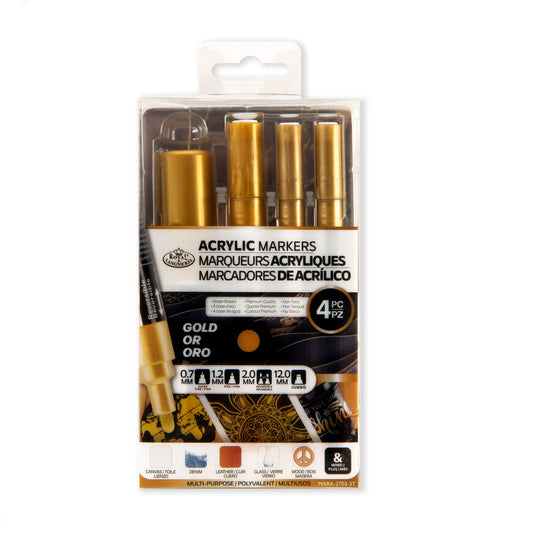 MARK-2703 | 4PC Gold Acrylic Paint Markers