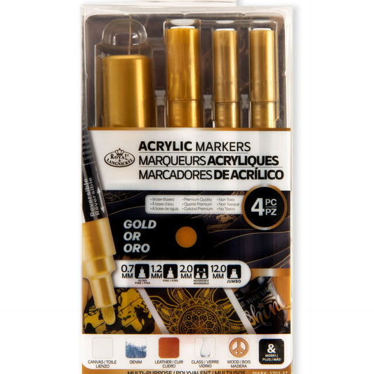 MARK-2703 | 4PC Gold Acrylic Paint Markers