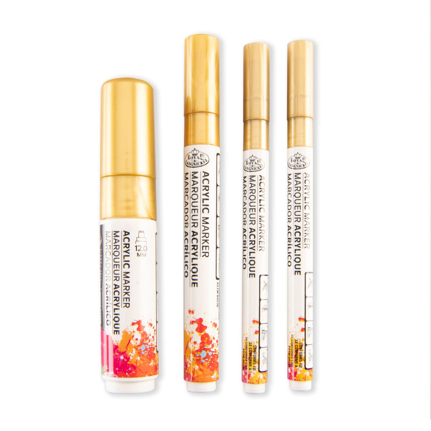 MARK-2703 | 4PC Gold Acrylic Paint Markers