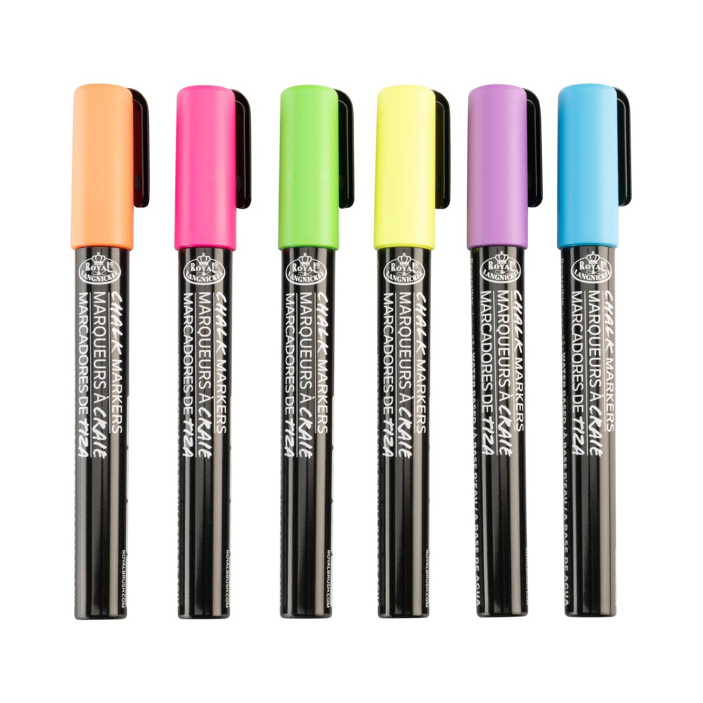 MARK-2802 | 6PC 2mm Neon Chalk Marker Set