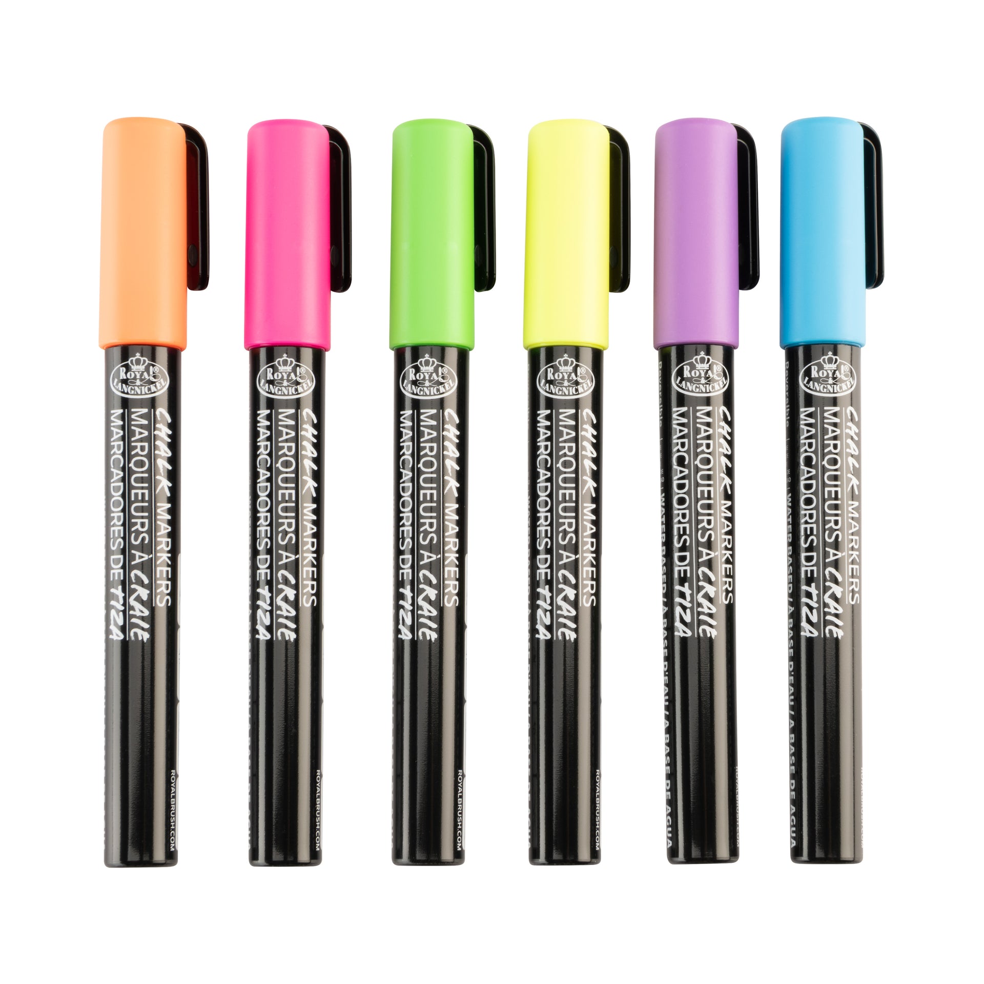 MARK-2802 | 6PC 2mm Neon Chalk Marker Set – Royal & Langnickel