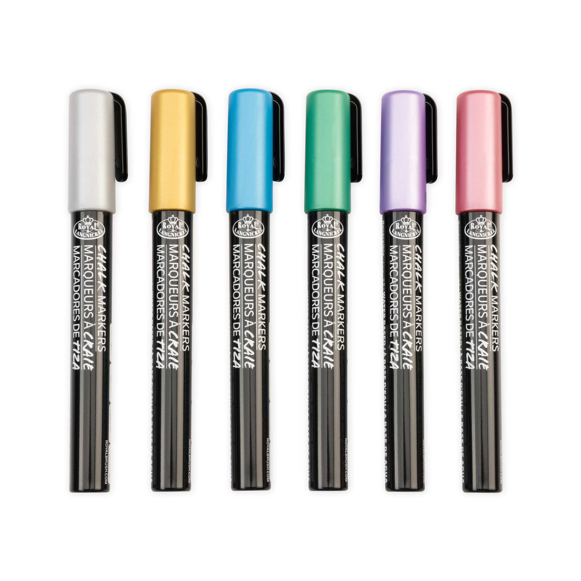 MARK-2803 | 6PC 2mm Metallic Chalk Marker Set – Royal & Langnickel