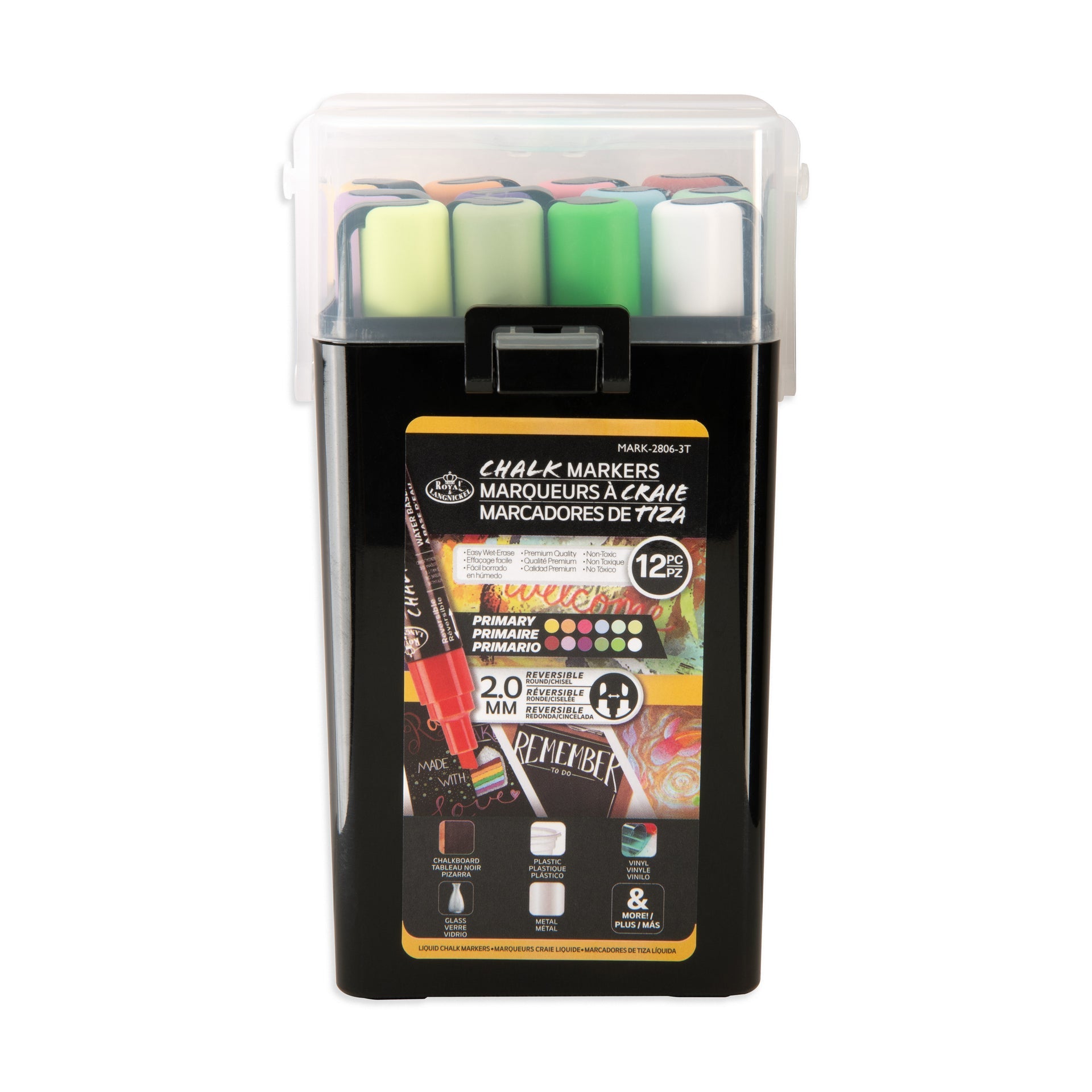 MARK-2806 | 12PC 2mm Primary Chalk Marker Set – Royal & Langnickel
