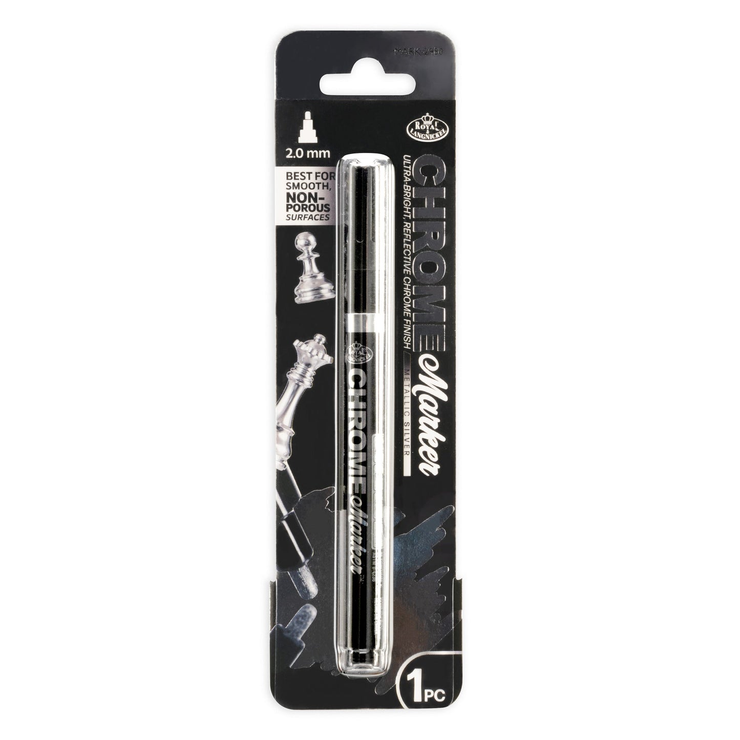 WAL-MARK-2950-RFID | Royal & Langnickel - 2MM Silver Metallic Chrome Marker