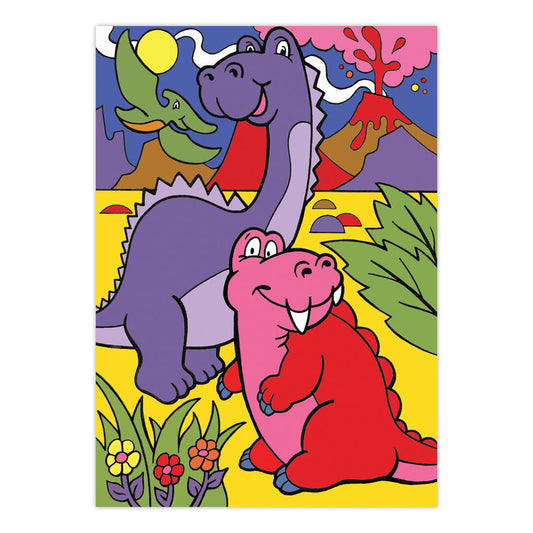 MFP11 | Painting by numbers™ Children's 10pc 8.75" x 11.75" Dinosaurs Painting Project