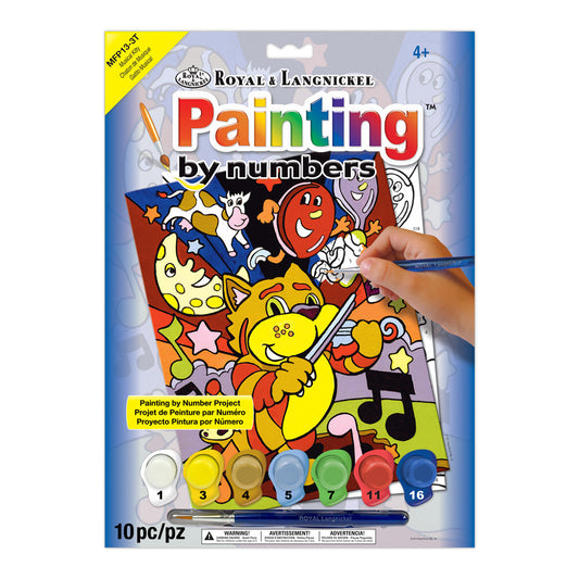 MFP13 - Painting by numbers™ Children's 10pc 8.75" x 11.75" Musical Kitty Painting Project