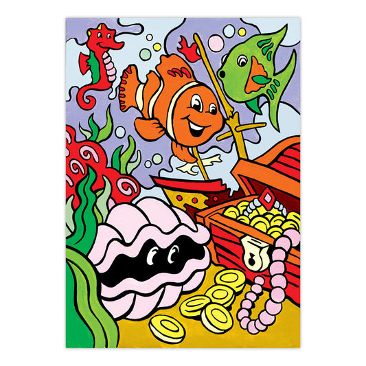 MFP15 | Painting by numbers™ Children's 10pc 8.75" x 11.75" Underwater Treasures Painting Project