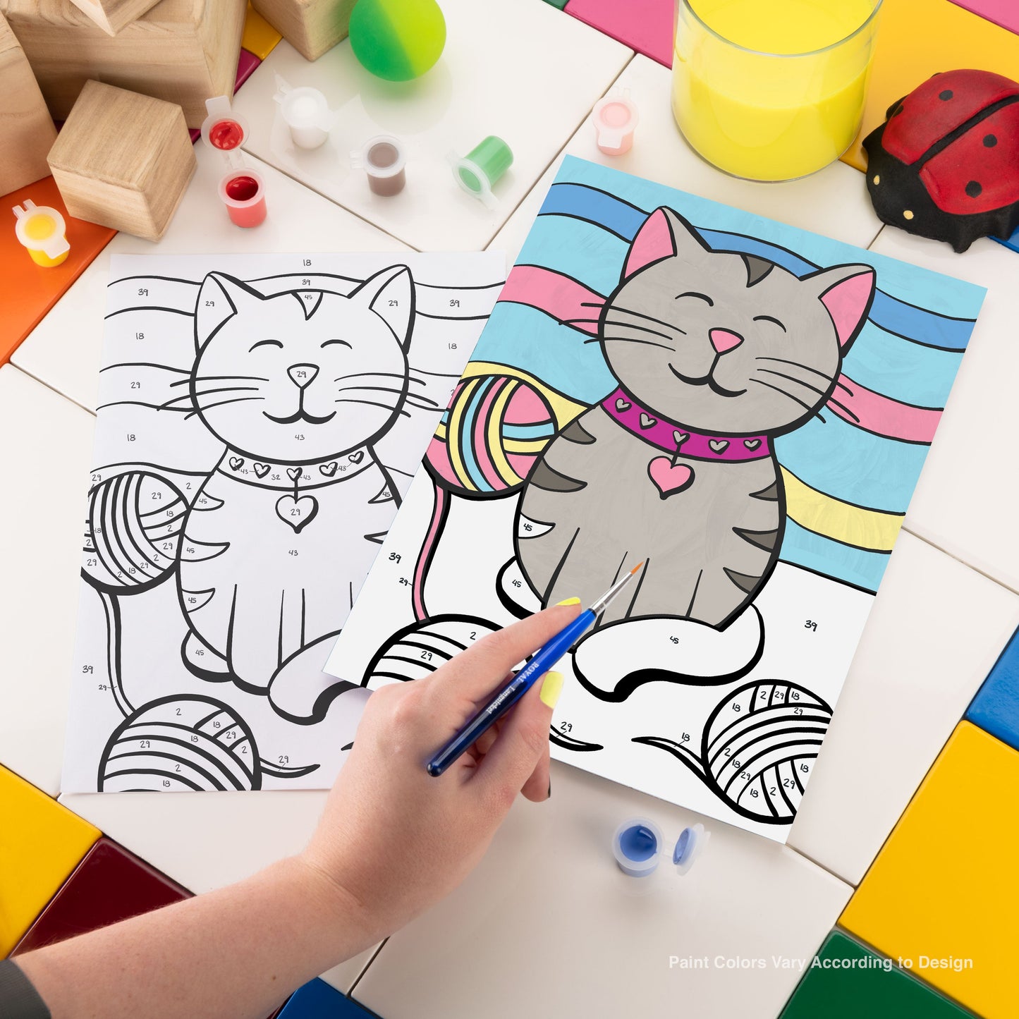 MFP18 | Painting by numbers™ Children's 10pc 8.75" x 11.75" Kitten Painting Project