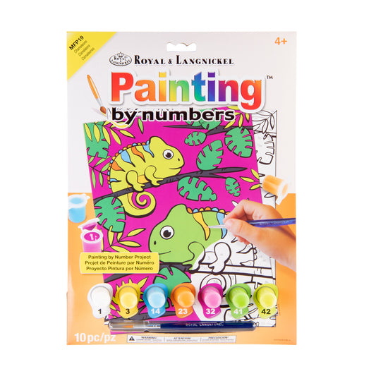 MFP19 | Painting by numbers™ Children's 10pc 8.75" x 11.75" Chameleons Painting Project