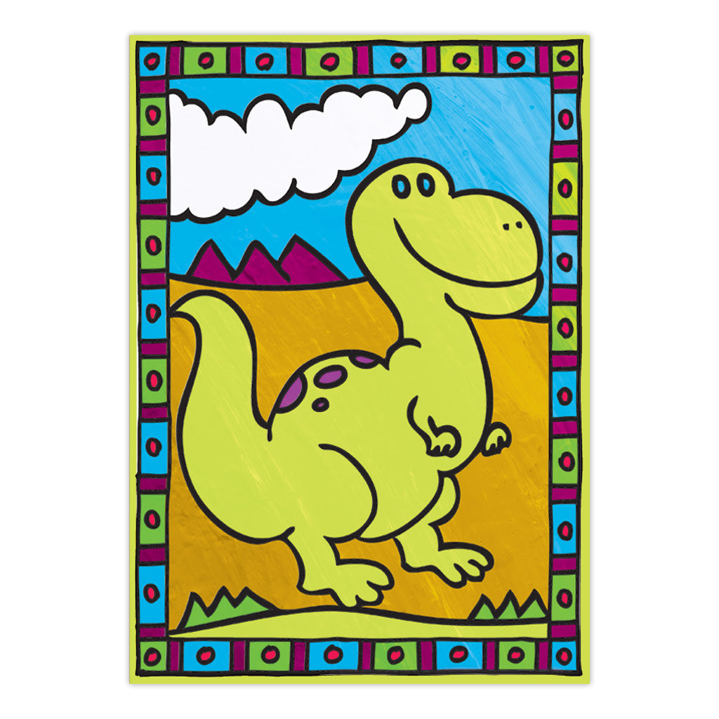 MFP204 | Painting by numbers™ Children's 12pc 8.75" x 11.75" Dinosaurs & Volcano Painting Project 2-Pack