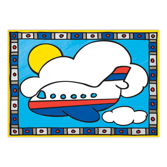 MFP205 | Painting by numbers™ Children's 12pc 8.75" x 11.75" Airplane & Helicopter Painting Project 2-Pack