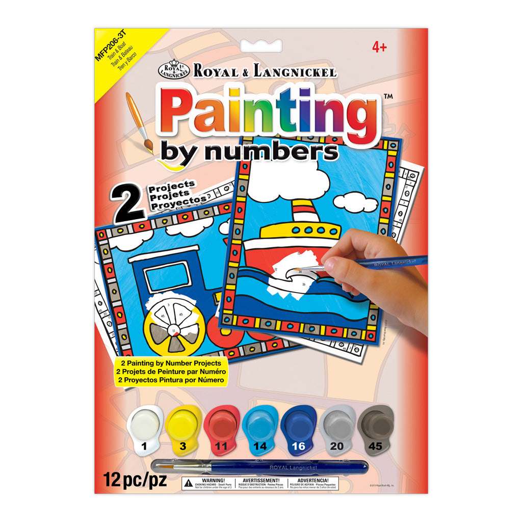 MFP206 - Painting by numbers™ Children's 12pc 8.75" x 11.75" Outerspace Painting Project 2-Pack