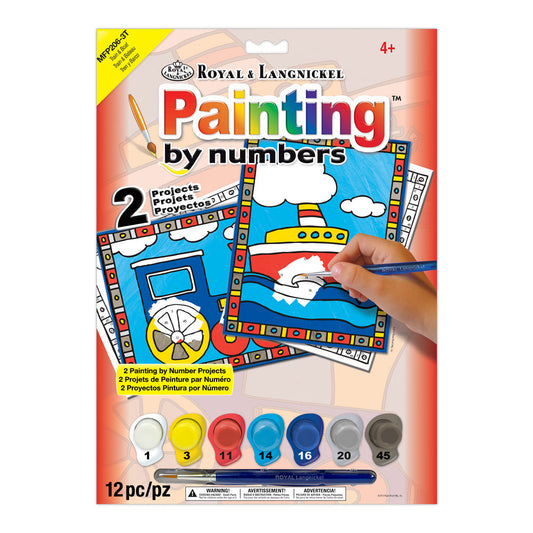 MFP206 - Painting by numbers™ Children's 12pc 8.75" x 11.75" Outerspace Painting Project 2-Pack