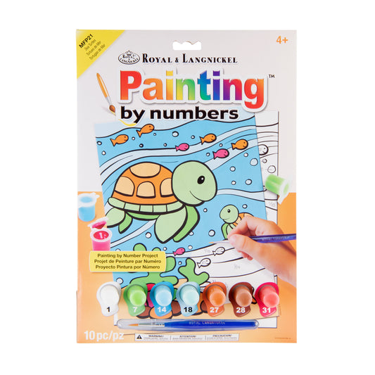 MFP21 | Painting by numbers™ Children's 10pc 8.75" x 11.75" Turtles Painting Project