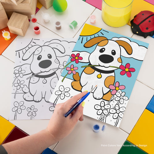 MFP22 | Painting by numbers™ Children's 10pc 8.75" x 11.75" Puppy Painting Project