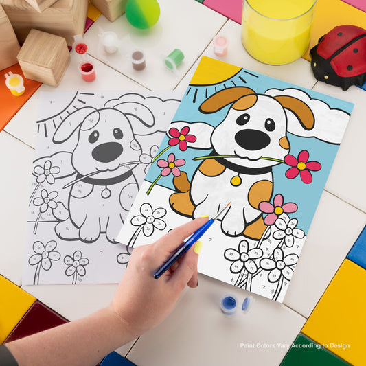 MFP22 | Painting by numbers™ Children's 10pc 8.75" x 11.75" Puppy Painting Project