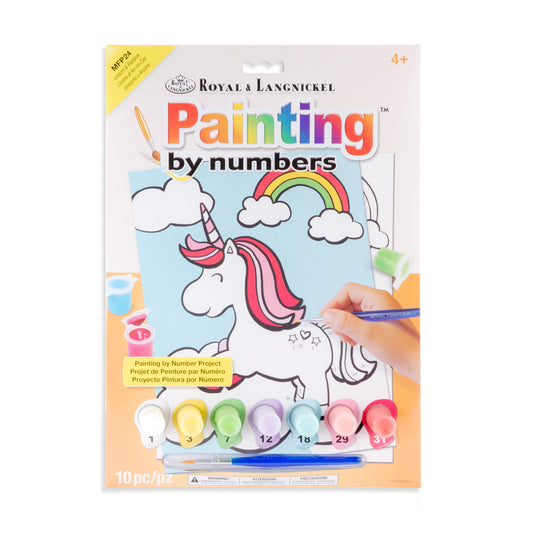 MFP24 | Painting by numbers™ Children's 10pc 8.75" x 11.75" Unicorn & Rainbow Painting Project