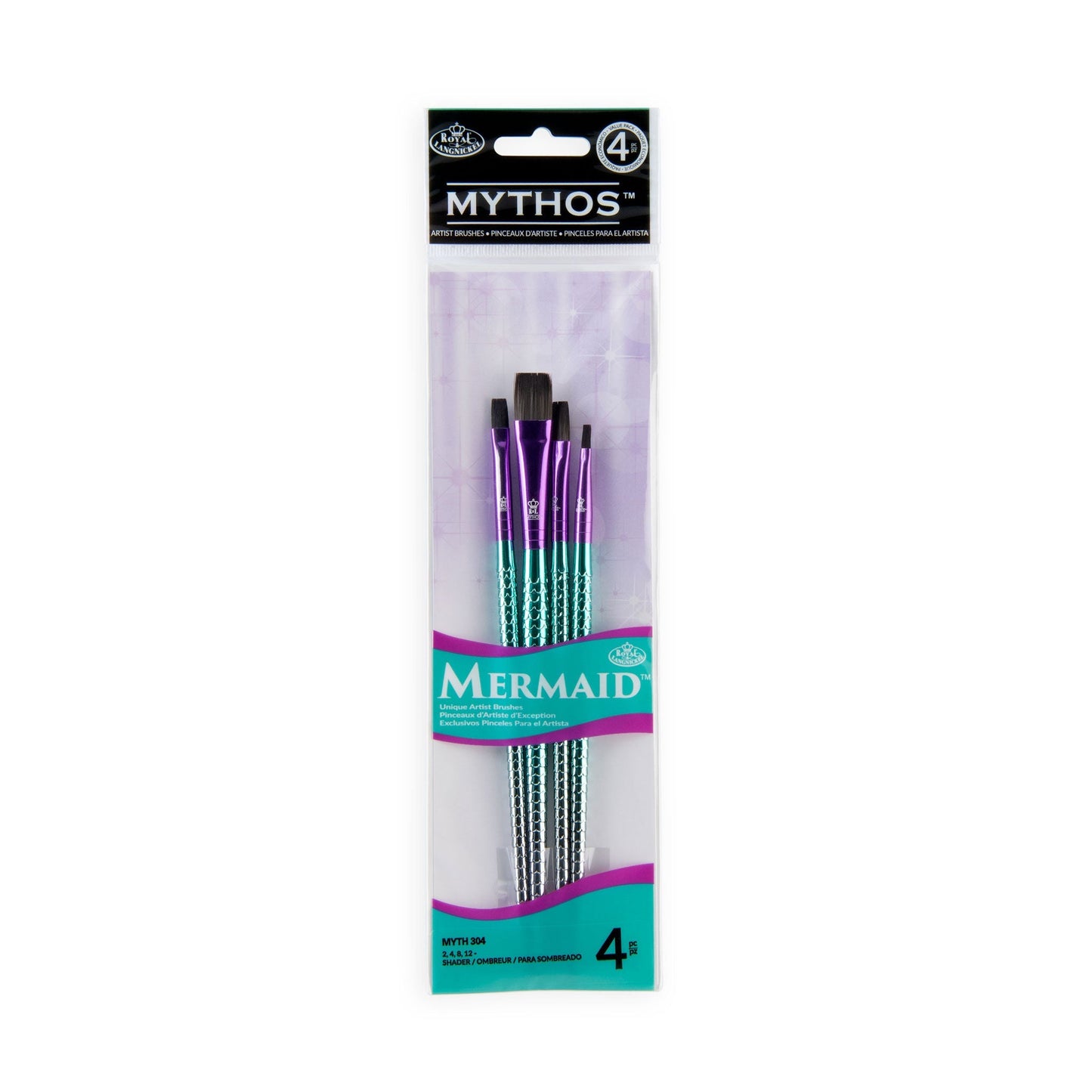 MYTH 304 - Mythos™ Mermaid 4pc Shader Brush Set packaging front