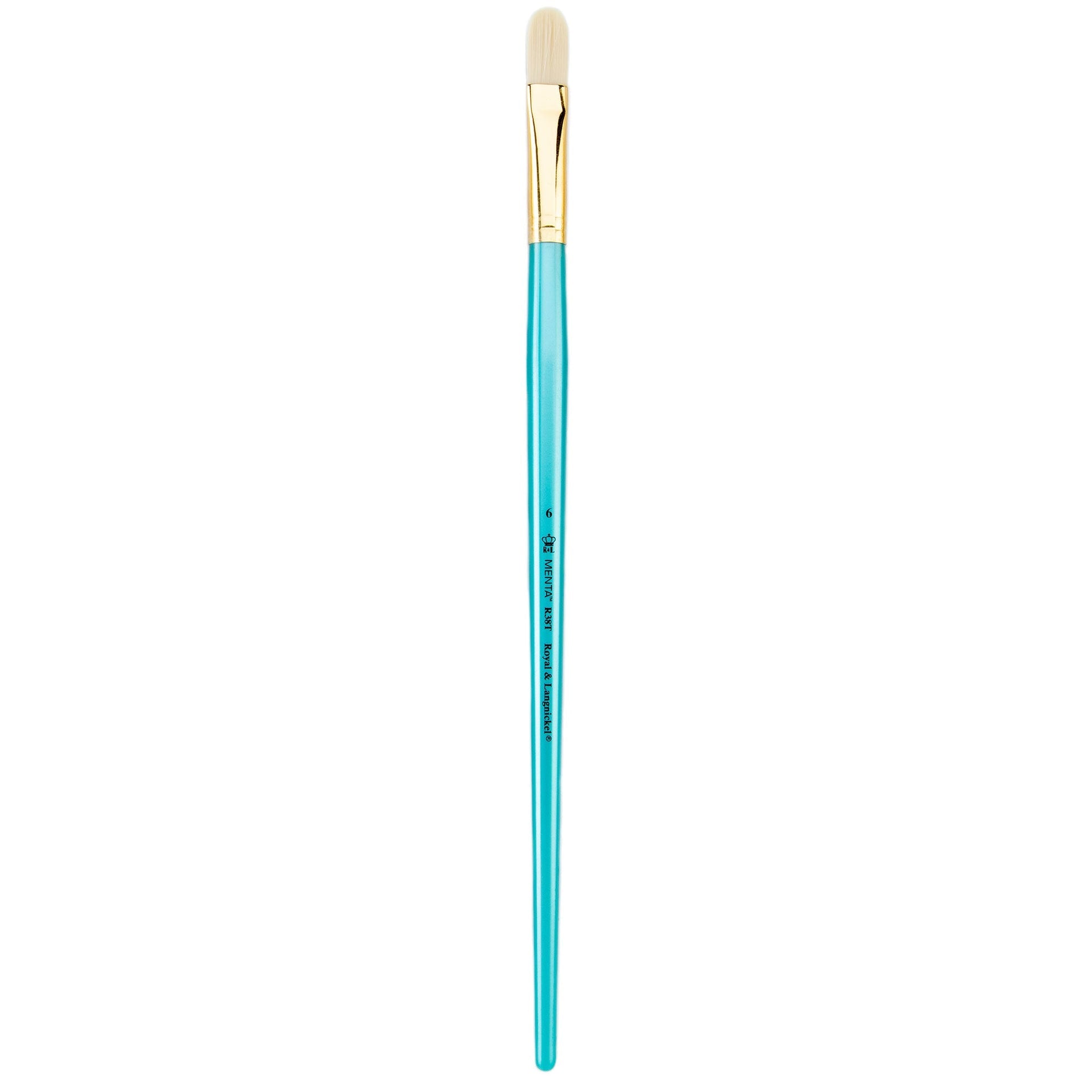 R38T-6 - Menta™ 38 Series White Bristle Filbert Brush - 6
