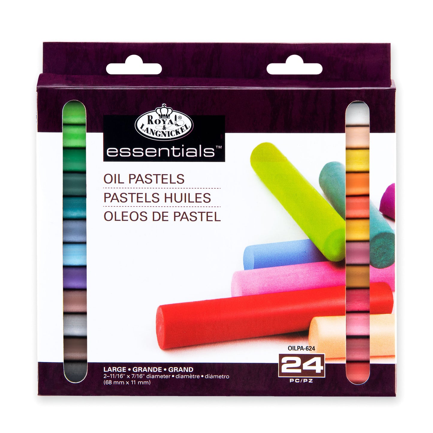 OILPA-624 - Large Oil Pastel 24 Color Pack packaging front