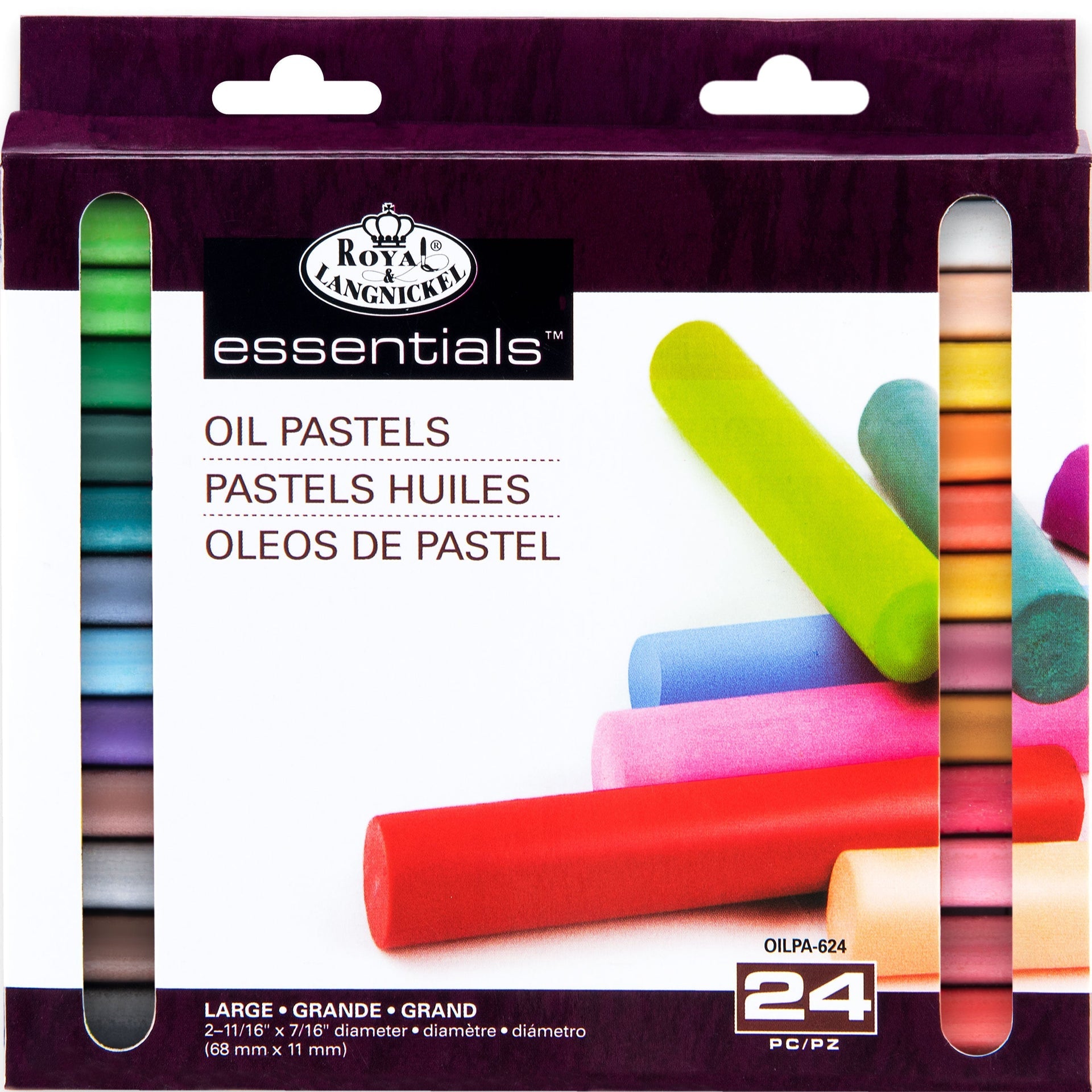 OILPA-624 - Large Oil Pastel 24 Color Pack packaging front