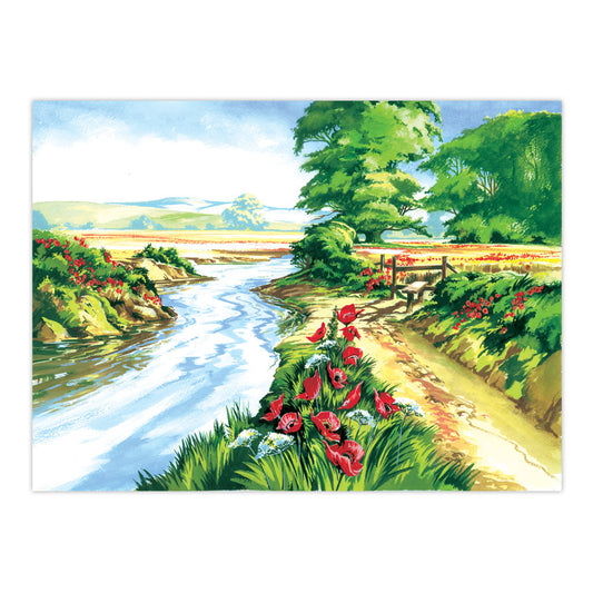 PAL13 | Painting by numbers™ 13pc 11.25" x 13.375" Poppy Field Painting Project