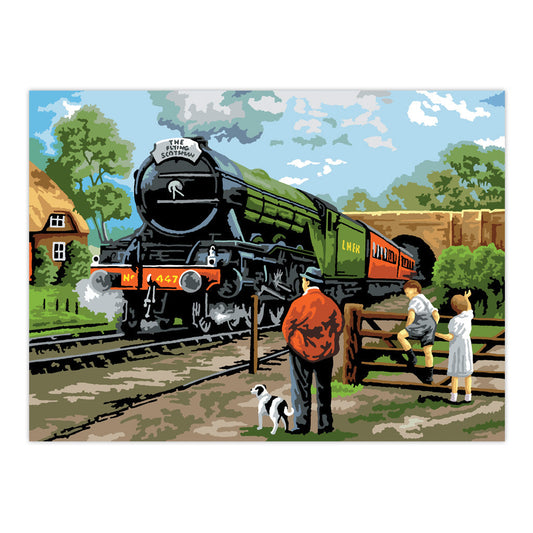 PAL15 | Painting by numbers™ 13pc 11.25" x 13.375" Steam Train Painting Project