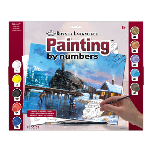 PAL25 - Painting by numbers™ 13pc 11.25" x 13.375" Winter Magic Painting Project