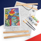 PBN-ROLL12 - Painting by numbers™ 27pc 12" x 16" Red Scarlet Macaw Canvas glam