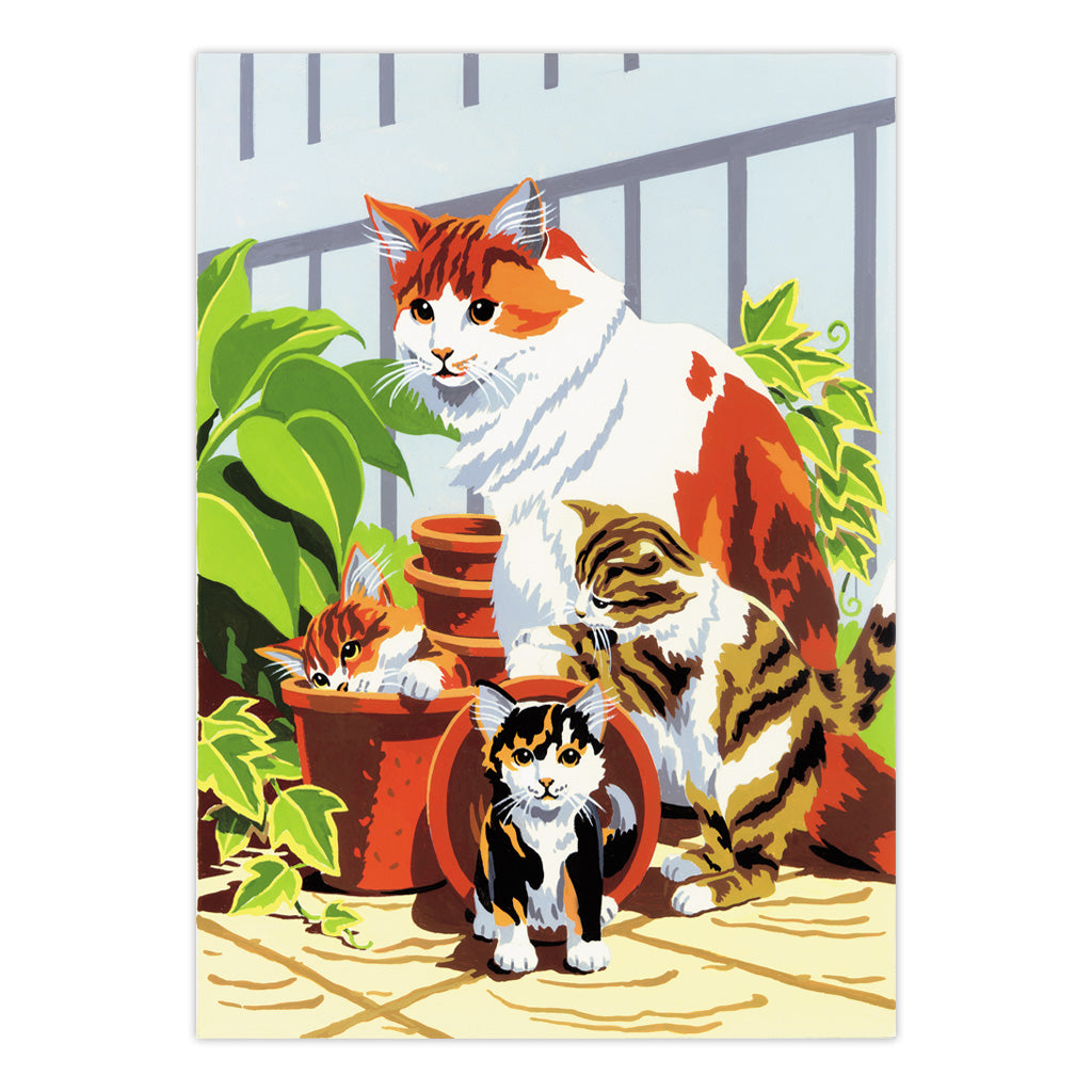 PBN-SET45 | Painting by numbers™ 21pc 8.75" x 11.75" Small Cats Painting Project 3-Pack