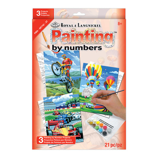 PBN-SET42 - Painting by numbers™ 21pc 8.75" x 11.75" Outdoor Set Painting Project 3-Pack