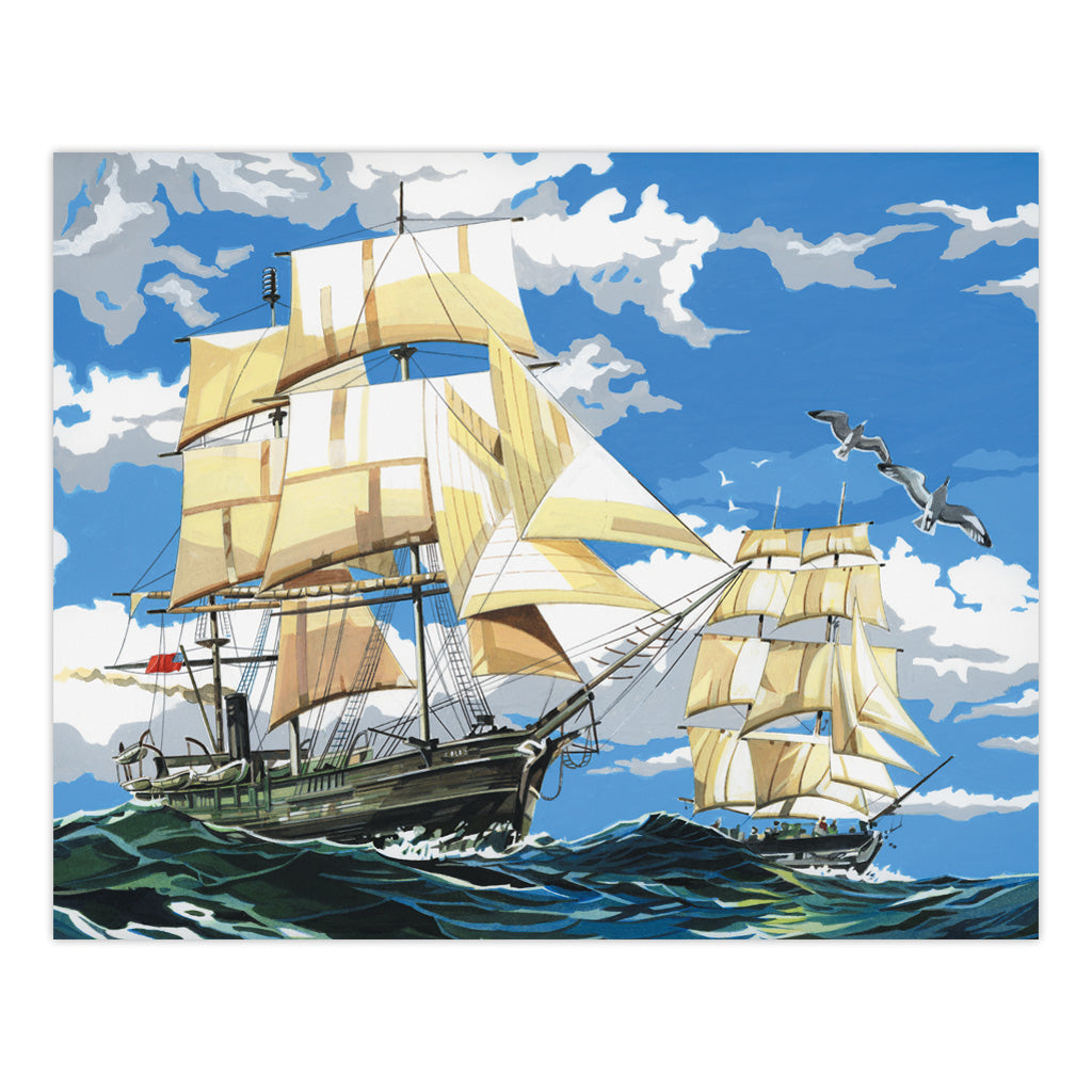 PCL1 | Painting by numbers™ 13pc 11" x 14" Sailing Ships Canvas Painting Project