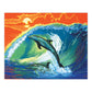 PCL6 | Painting by numbers™ 13pc 11" x 14" Dolphins & Surf Canvas Painting Project