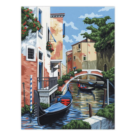 PCS5 | Painting by numbers™ 10pc 9" x 12" Venetian Scene Canvas Painting Project