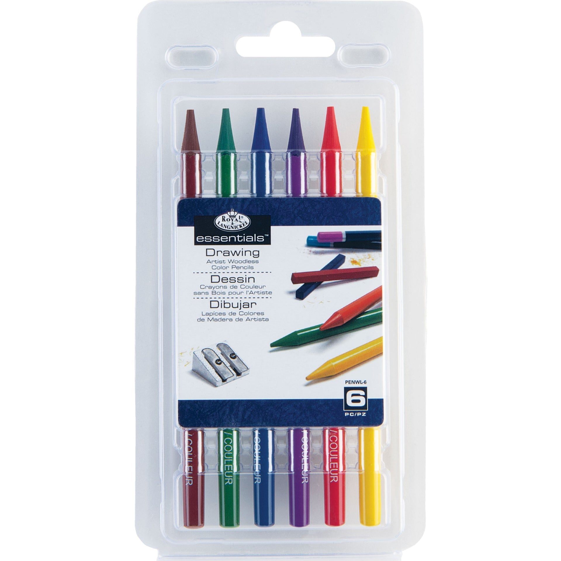 PENWL-6 - Woodless Color Pencil Set - 6pc packaging front