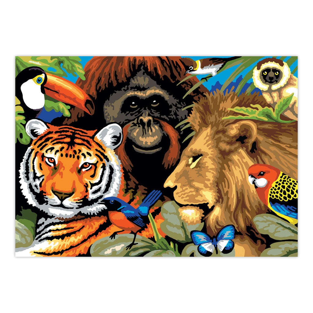 PJL15 | Painting by numbers™ 13pc 11.25" x 15.375" Safari Scene Painting Project