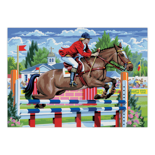 PJL18 | Painting by numbers™ 13pc 11.25" x 15.375" Show Jumping Painting Project