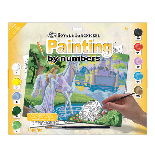 PJL20 - Painting by numbers™ 13pc 11.25" x 15.375" Fairy Castle Painting Project